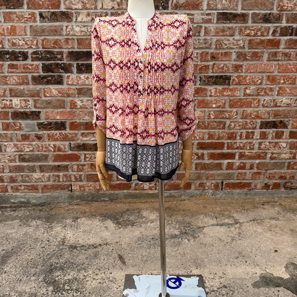 Anthropologie HD in Paris Red and Pink Blouse / 2 / Excellent condition - Picture 11 of 17